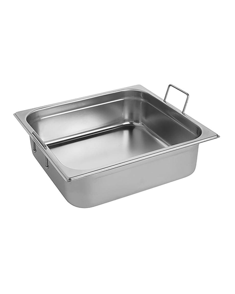 Bac gastronorme - 2/3 GN - 9 Litres - H 10 x 35,4 x 32,5 CM - Inox - Caterchef - 953433