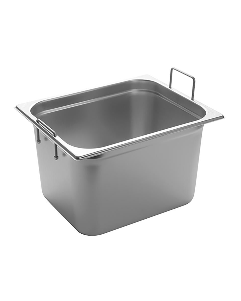 Bac gastronorme - 1/2 GN - 12 Litres - H 20 x 32,5 x 26,5 CM - Inox - Caterchef - 953441