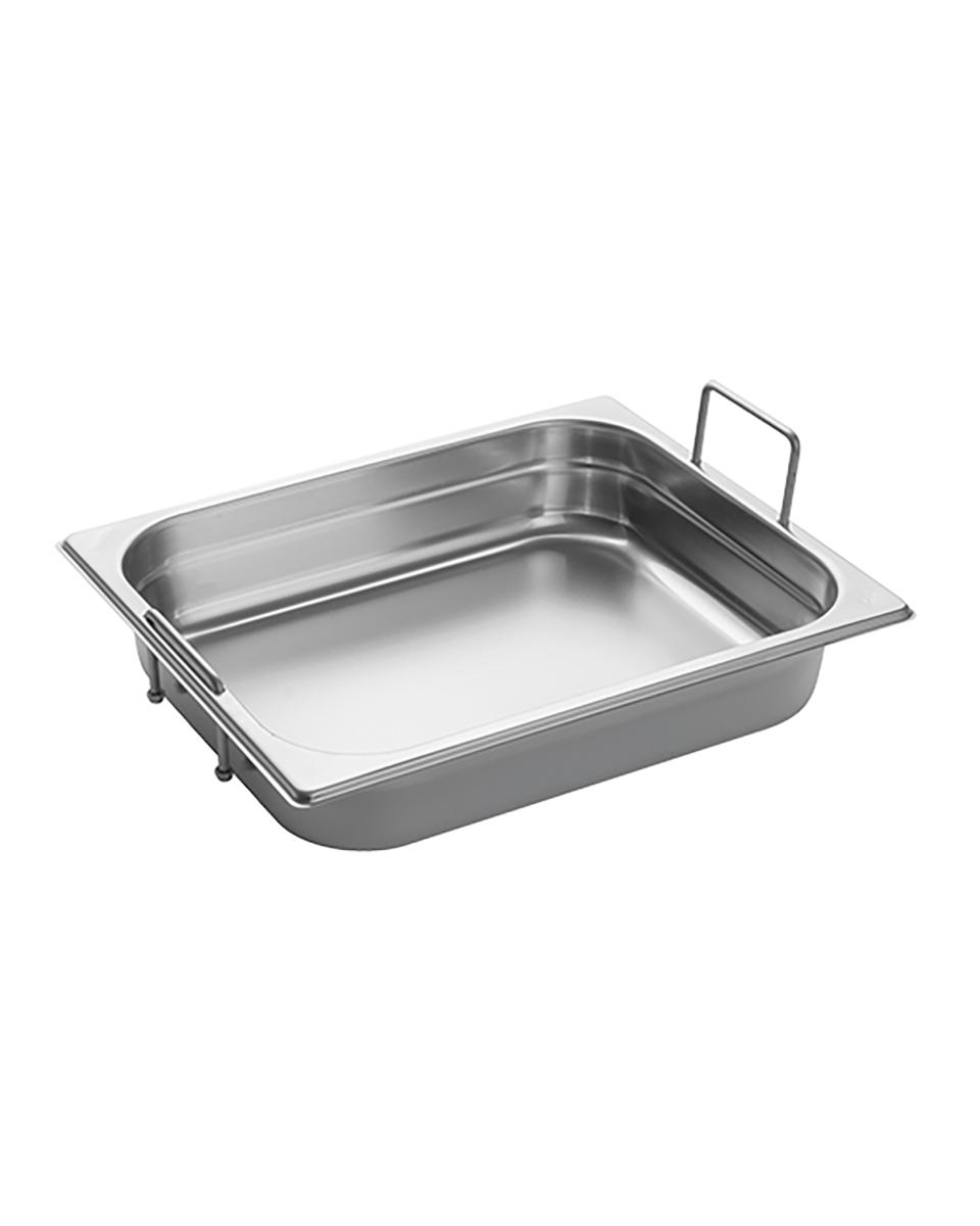 Bac gastronorme - 1/2 GN - 4 Litres - H 6,5 x 32,5 x 26,5 CM - Inox - Caterchef - 953444