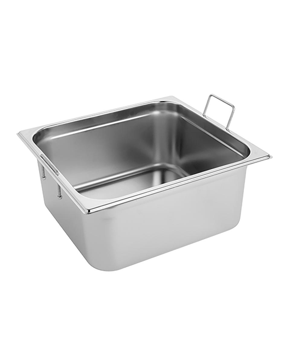 Bac gastronorme - 2/3 GN - 13 Litres - H 15 x 35,4 x 32,5 CM - Inox - Caterchef - 953432