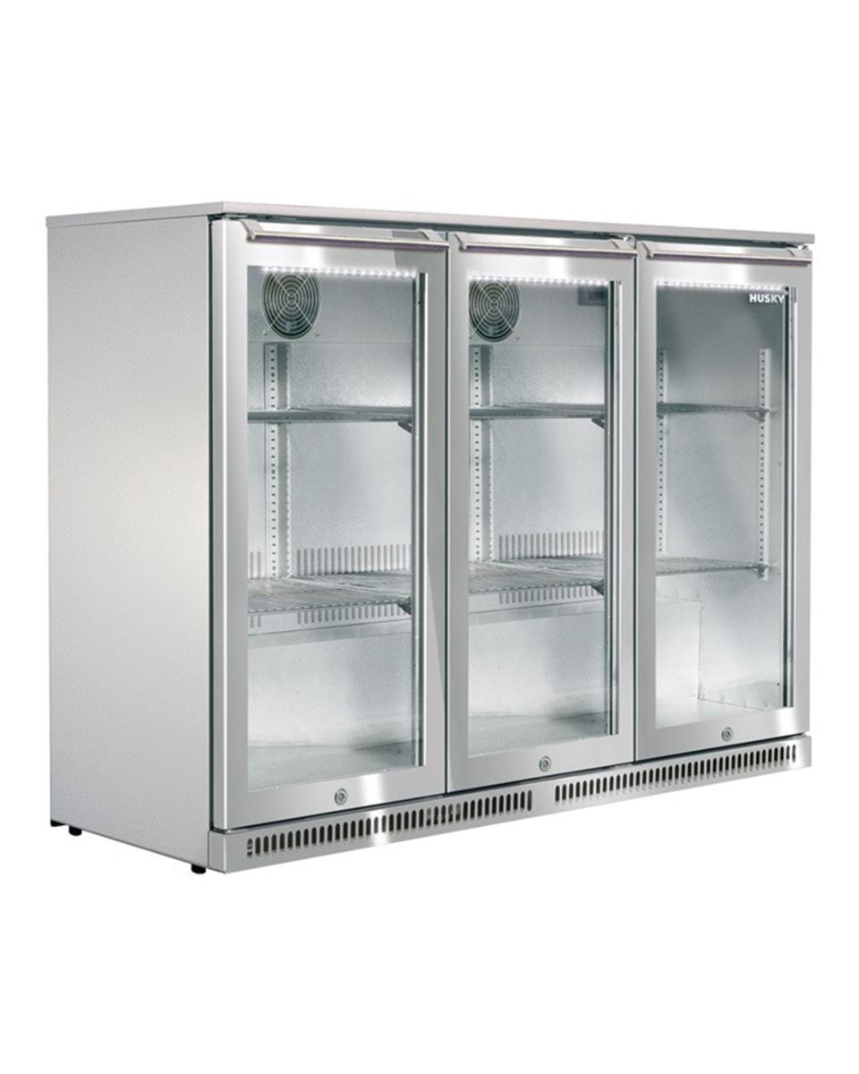 Réfrigérateur porte vitrée - 258 Litre - Extérieur - 3 portes vitrées - Argent - Husky Alfresco - C3AF-HS-STEEL
