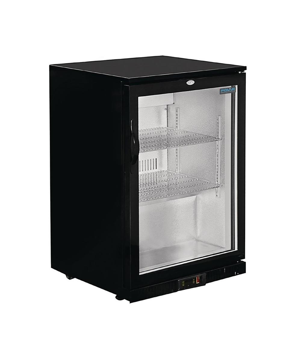 Réfrigérateur porte vitrée - 138 Litres - Noir - H 90 x 60 x 52 CM - 180 W - 230 V - Polar - GL001