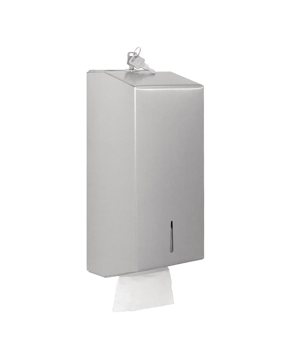 Distributeur de papier toilette - H 12 x 12,5 x 29,5 CM - inox - Jantex - GJ032