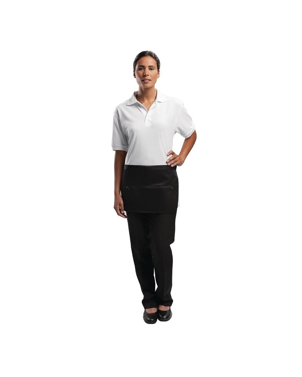 Tablier Argent - Unisexe - Taille Unique - Noir - H 30,5 x 45 CM - Polyester/Coton - Vêtements Blancs Chefs - A587