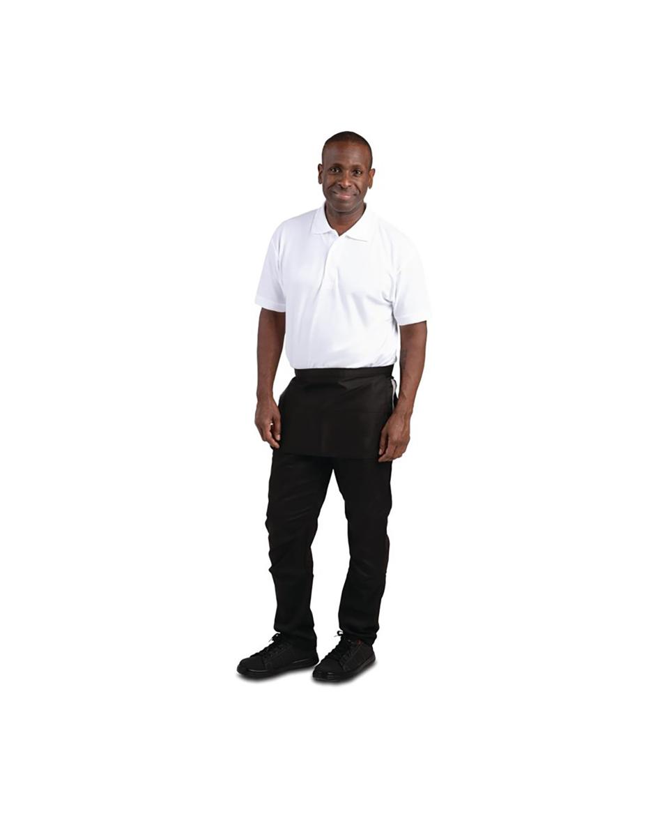 Tablier Argent - Unisexe - Taille Unique - Noir - H 30,5 x 45 CM - Polyester/Coton - Vêtements Blancs Chefs - A551