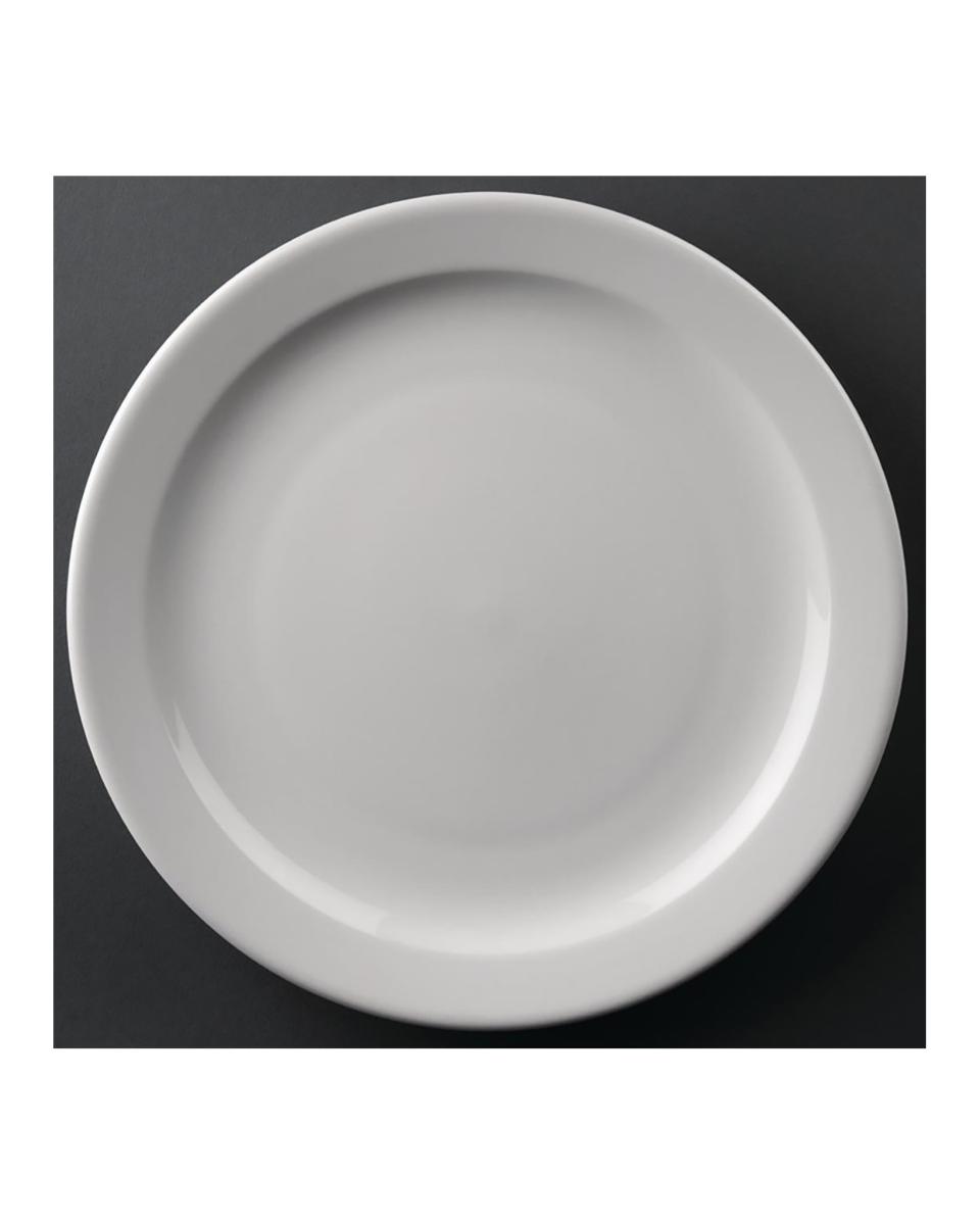 Assiette - 12 pièces - Ø 25,4 x H 2,7 CM - Porcelaine - Olympia - CF364