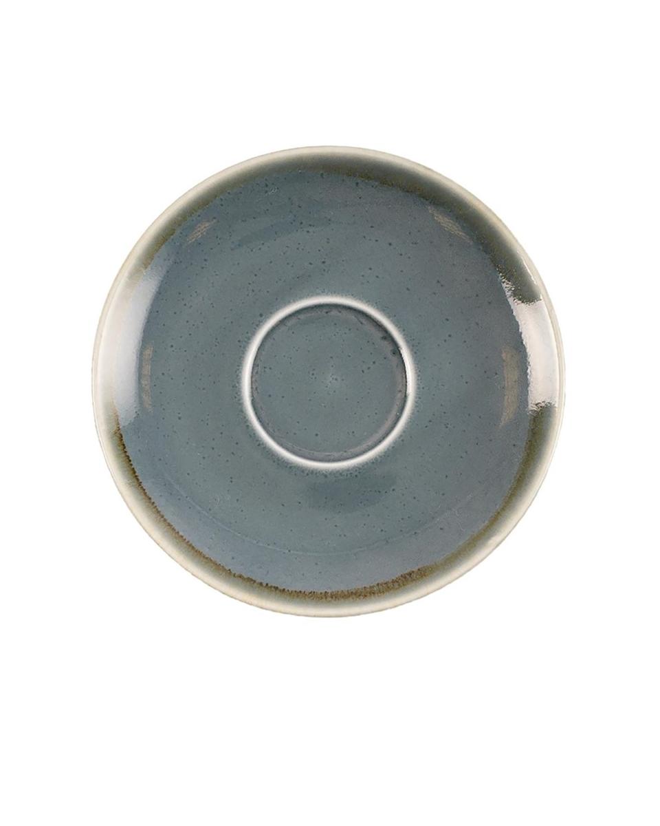 Plat tasse cappuchino - 6 pièces - Bleu - Ø 14,2 CM - Porcelaine - Olympia - GP347