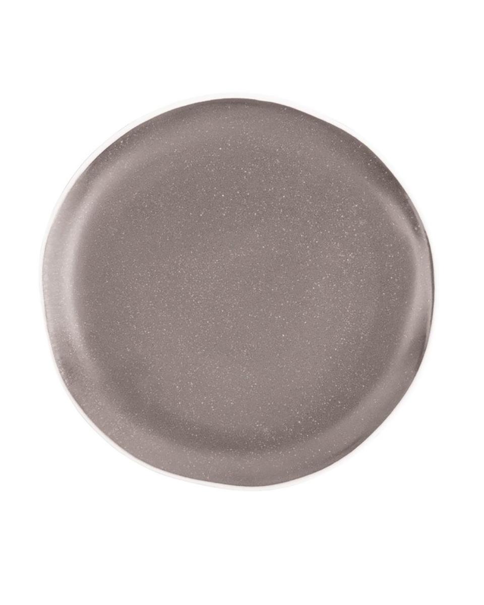 Assiette - 6 pièces - Gris - Ø 20,5 x H 2,7 CM - Porcelaine - Olympia - DR815