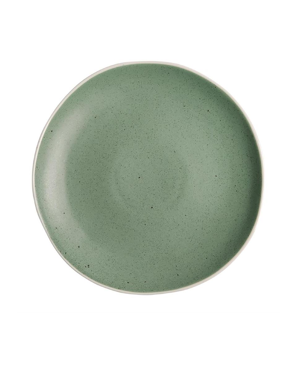 Assiette - 6 pièces - Vert - Ø 27 x H 3,15 CM - Porcelaine - Olympia - DR800