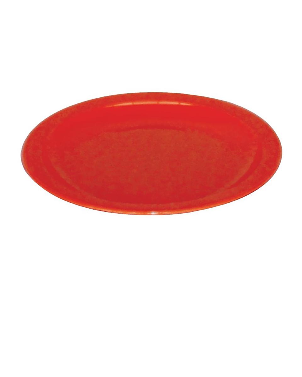 Assiette - 12 pièces - Rouge - Ø 23 CM - Polycarbonate - Olympia - CB770