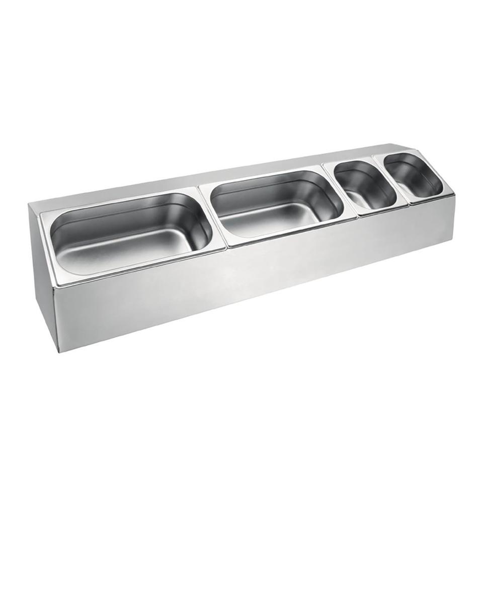 Bac gastronorme - H 15 x 97,5 x 25 CM - inox - Vogue - CP542