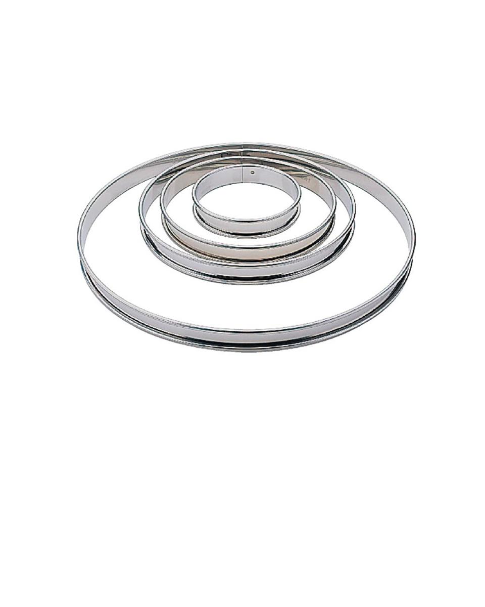 Cercle à gâteau - Ø 16 x H 1,8 CM - acier inoxydable - E645