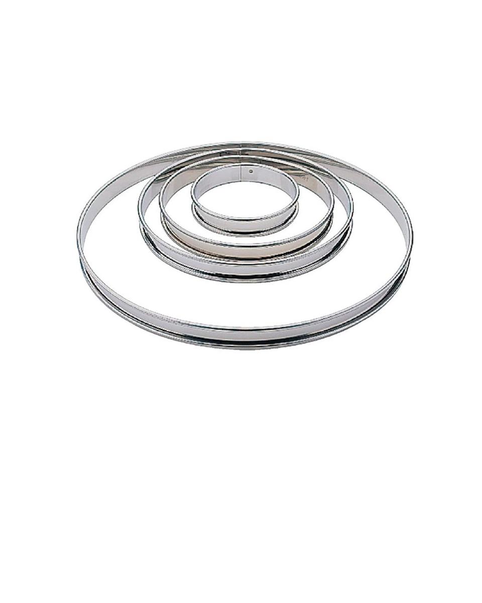 Cercle à gâteau - Ø 24 x H 1,8 CM - acier inoxydable - E647