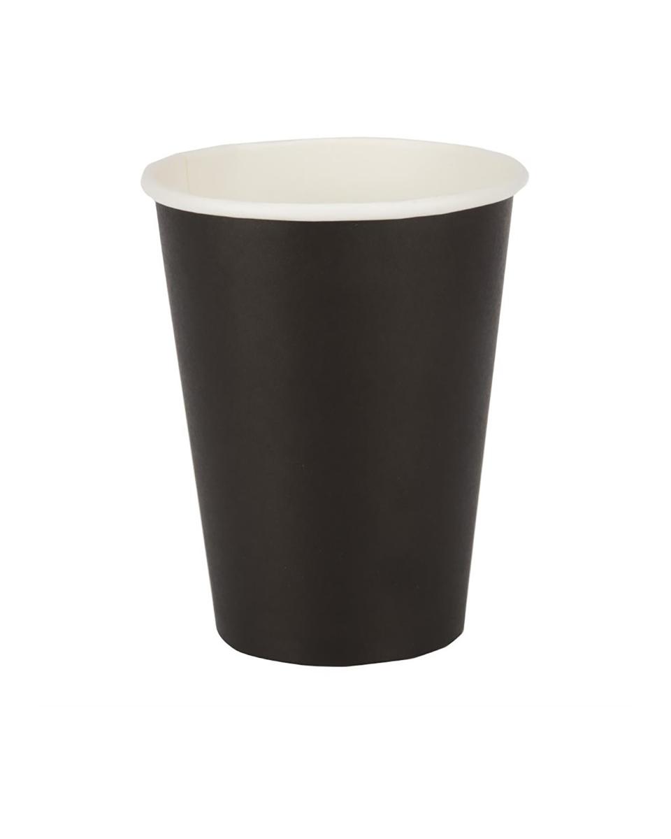 Gobelets à café jetables - 34 CL - 1000 pièces - Noir - Ø 8,95 x H 11 CM - Carton - Fiesta - GF042