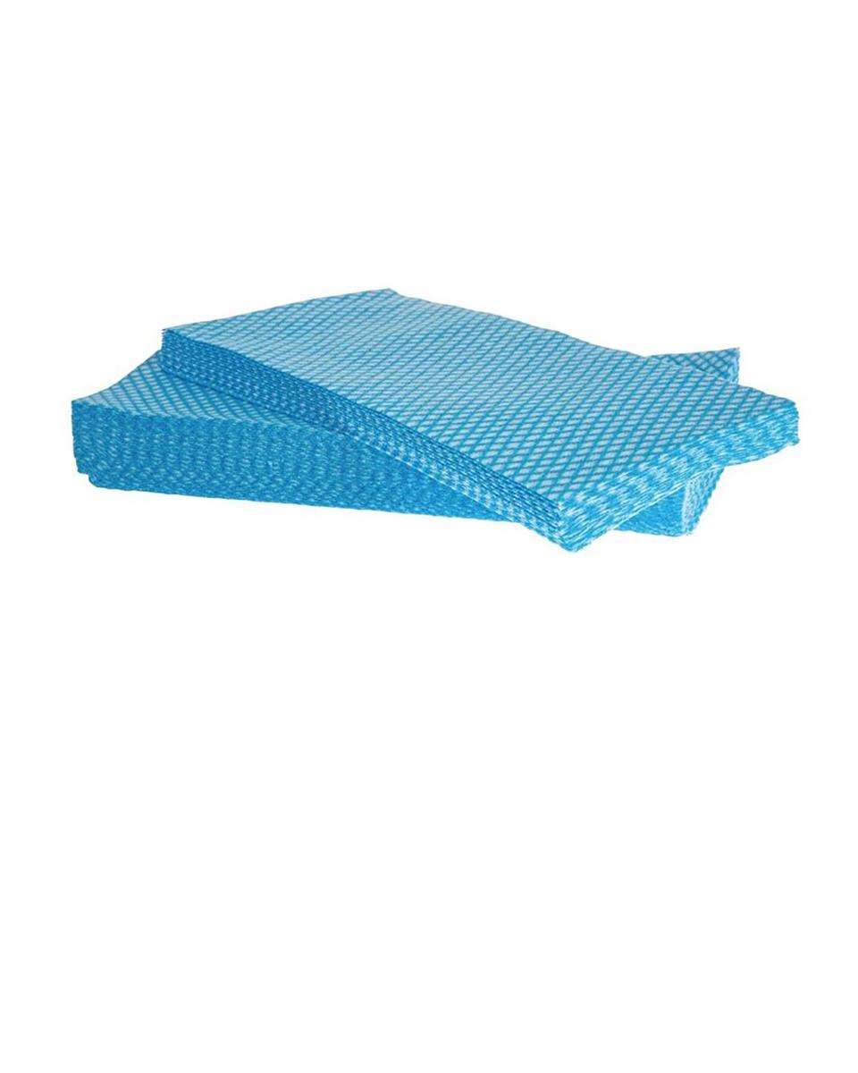 Chiffon de nettoyage - 50 pièces - Bleu - 58 x 33 CM - Polyester/Viscose - Jantex - F955