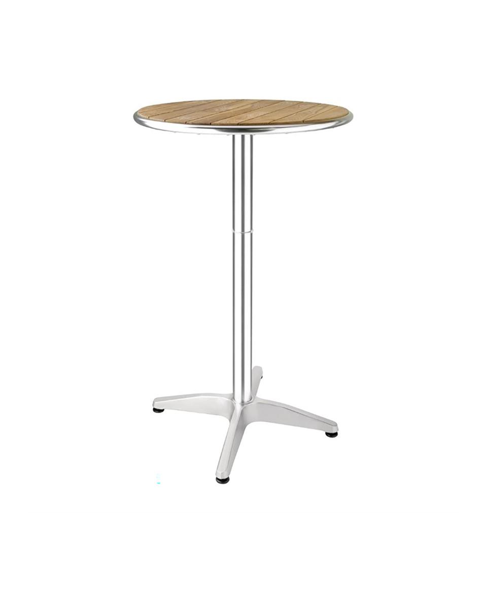 Table - Ø 60 x H 105 x 60 CM - Aluminium/Frêne - Bolero - GR332