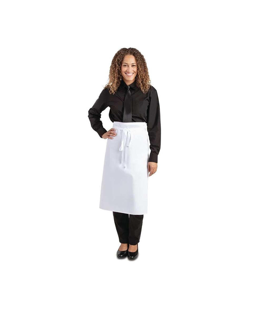 Tablier de Chef - Unisexe - Coupe Regular - Blanc - 91,5 x 76,2 CM - Polyester/Coton - Vêtement de Chef Blanc - A501