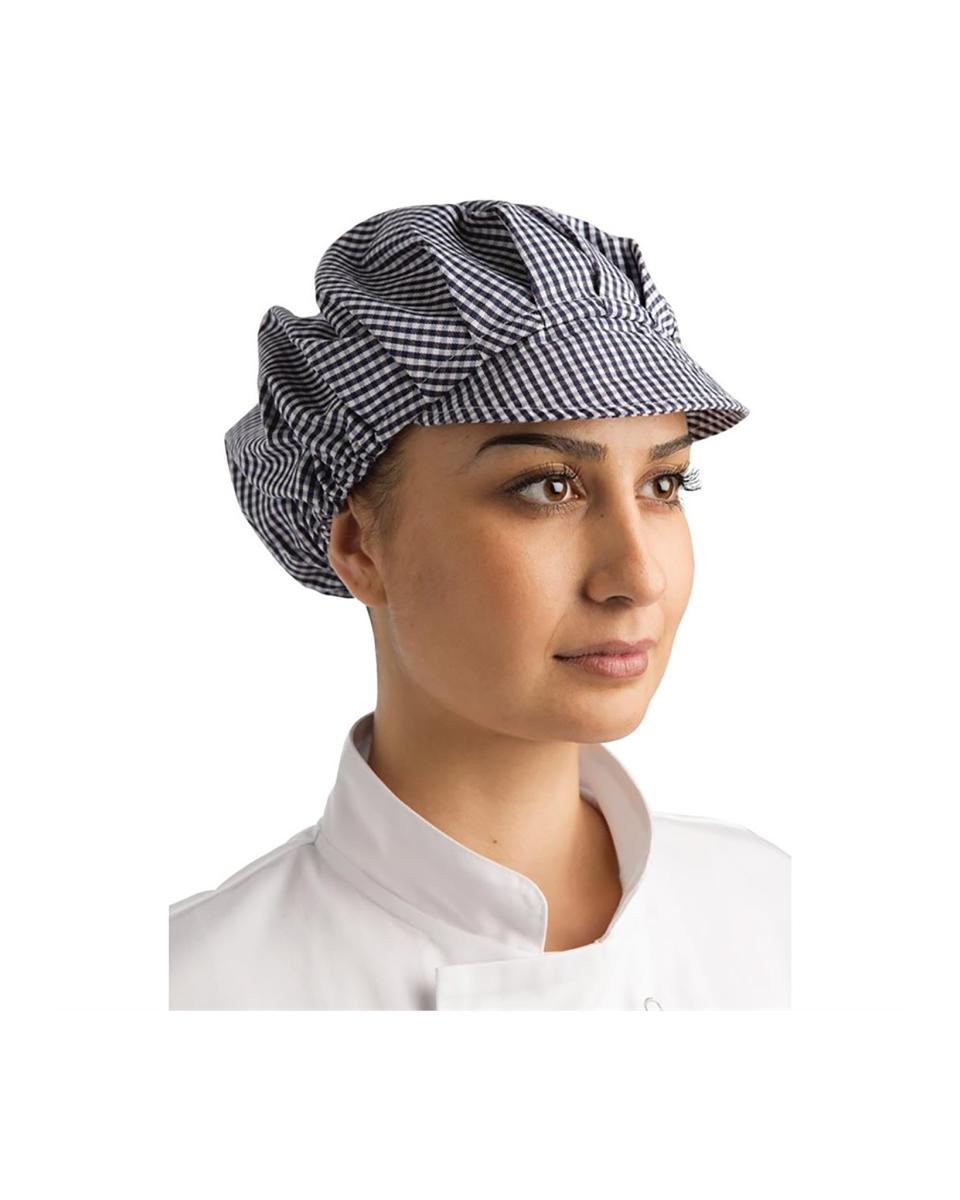 Chapeau - Unisexe - Taille unique - Bleu/Blanc - Polyester/Coton - Vêtements de Chef Blancs - B257