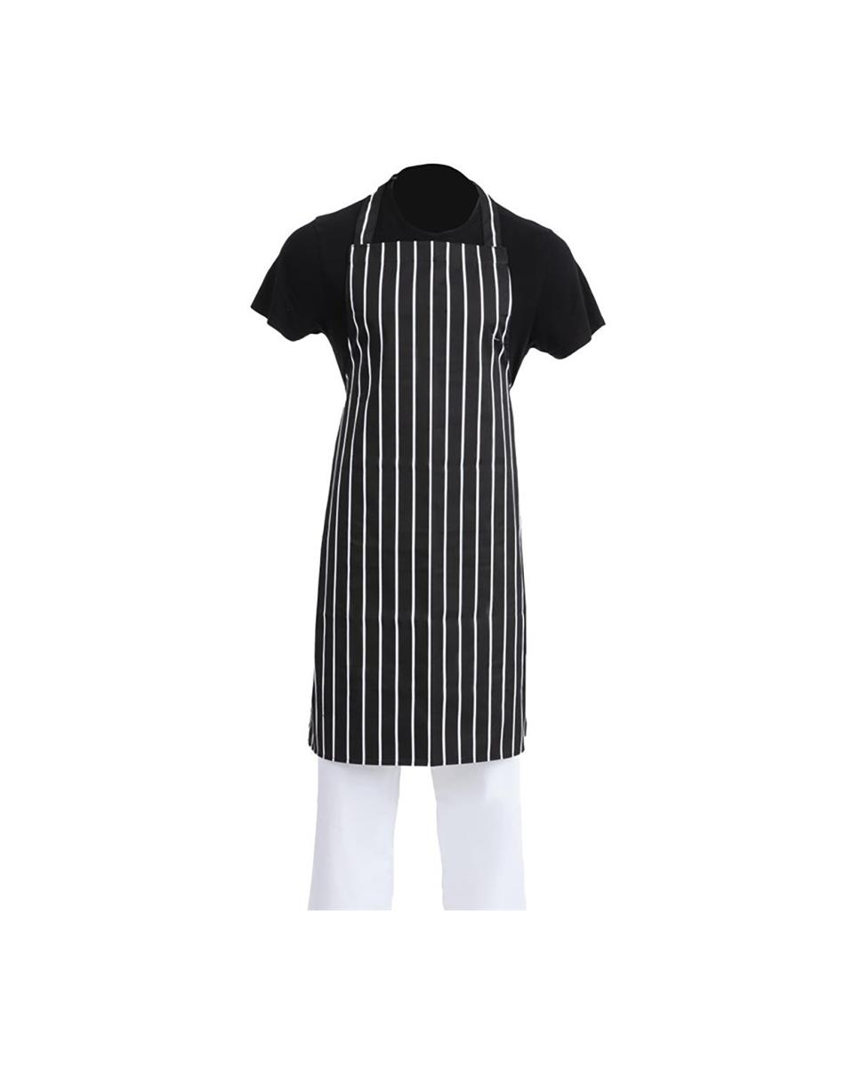 Tablier Halter - Unisexe - Taille Unique - Noir/Blanc - 71 x 97 CM - Polyester/Coton - Vêtements de Chefs Blancs - A935
