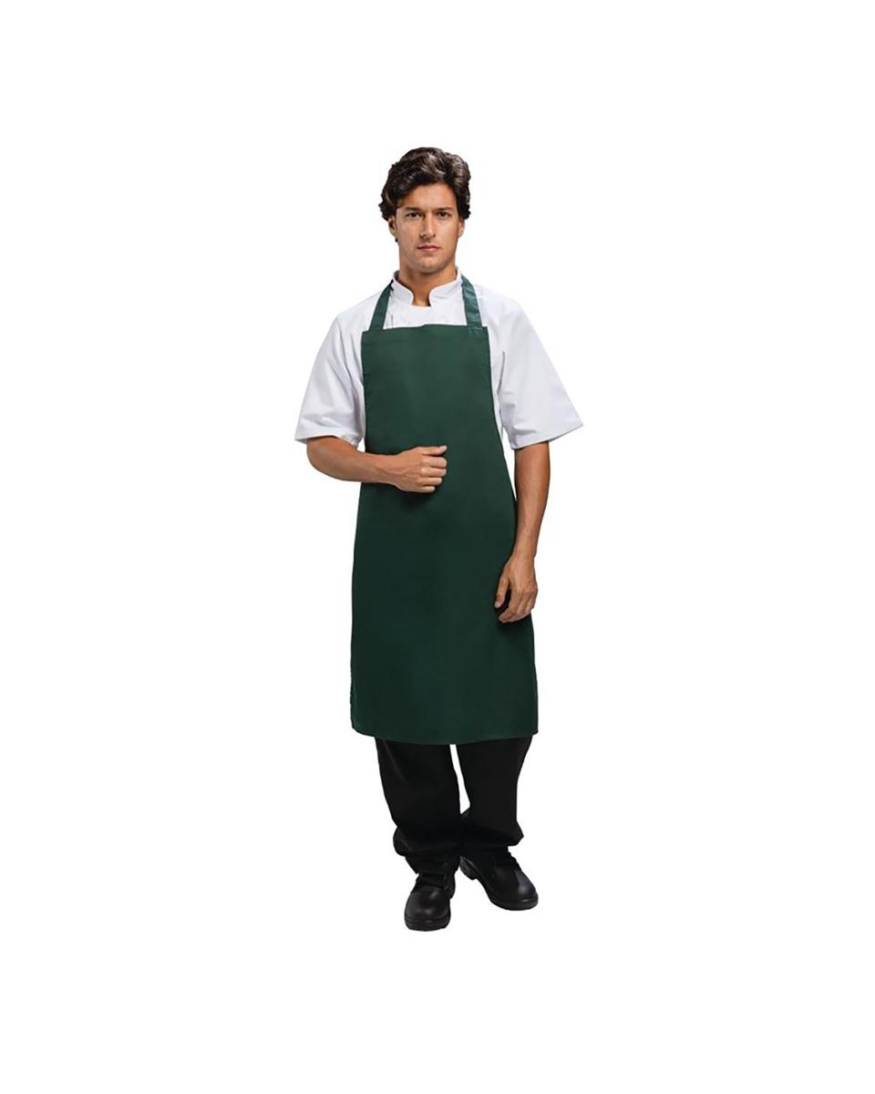 Tablier Halter - Unisexe - Vert Foncé - 71,1 x 96,5 CM - Polyester/Coton - Vêtements de Chefs Blancs - A540