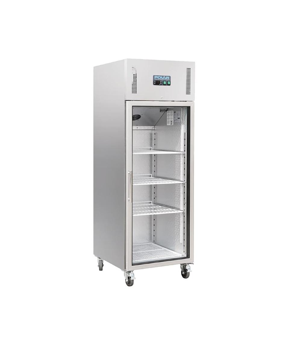 Réfrigérateur porte vitrée - 10 x 2/1 GN - 1 porte - H 201 x 68 x 80 CM - 230 V - Inox - Polar - CW197