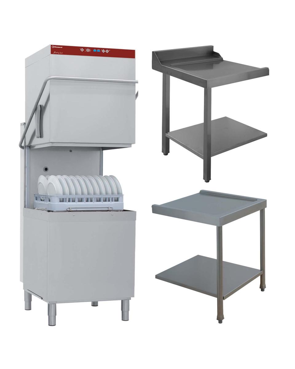 Modèle hotte lave-vaisselle - Panier 60 x 50 CM - 2 tables de vidange - Diamant - DCR37/6-AC/A