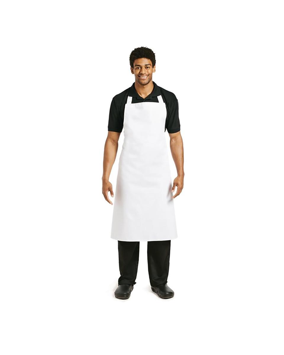 Tablier Halter - Unisexe - XL - Blanc - 91,5 x 106,6 CM - Polyester/Coton - Vêtements de Chefs Blancs - A522