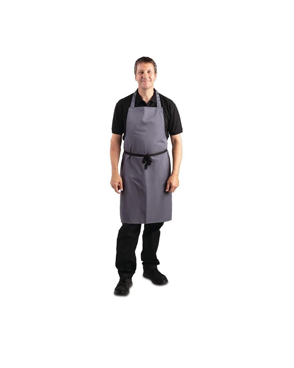 Tablier Halter - Unisexe - Gris - 96,5 x 71,1 CM - Polyester/Coton - Vêtements de Chefs Blancs - B426
