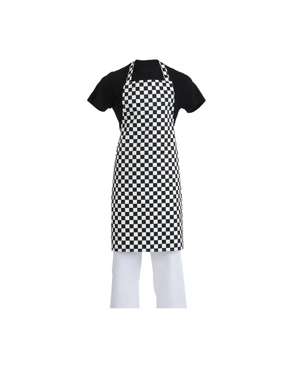 Tablier - Unisexe - Noir/Blanc - 71,1 x 96,5 CM - Polyester/Coton - Vêtements de Chef Blancs - A275