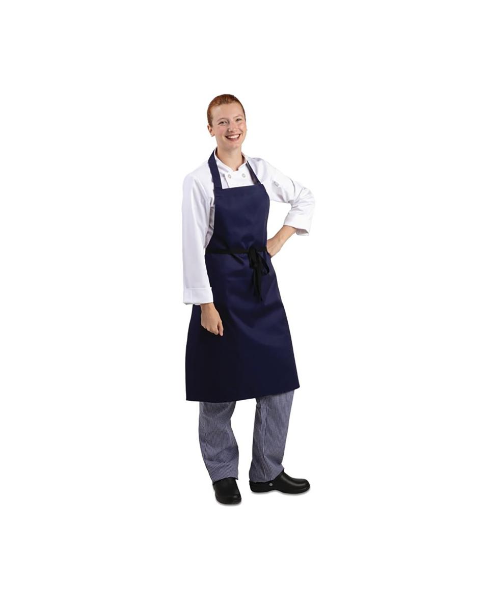 Tablier Halter - Unisexe - Bleu Foncé - 71,1 x 96,5 CM - Polyester/Coton - Vêtements de Chefs Blancs - A543