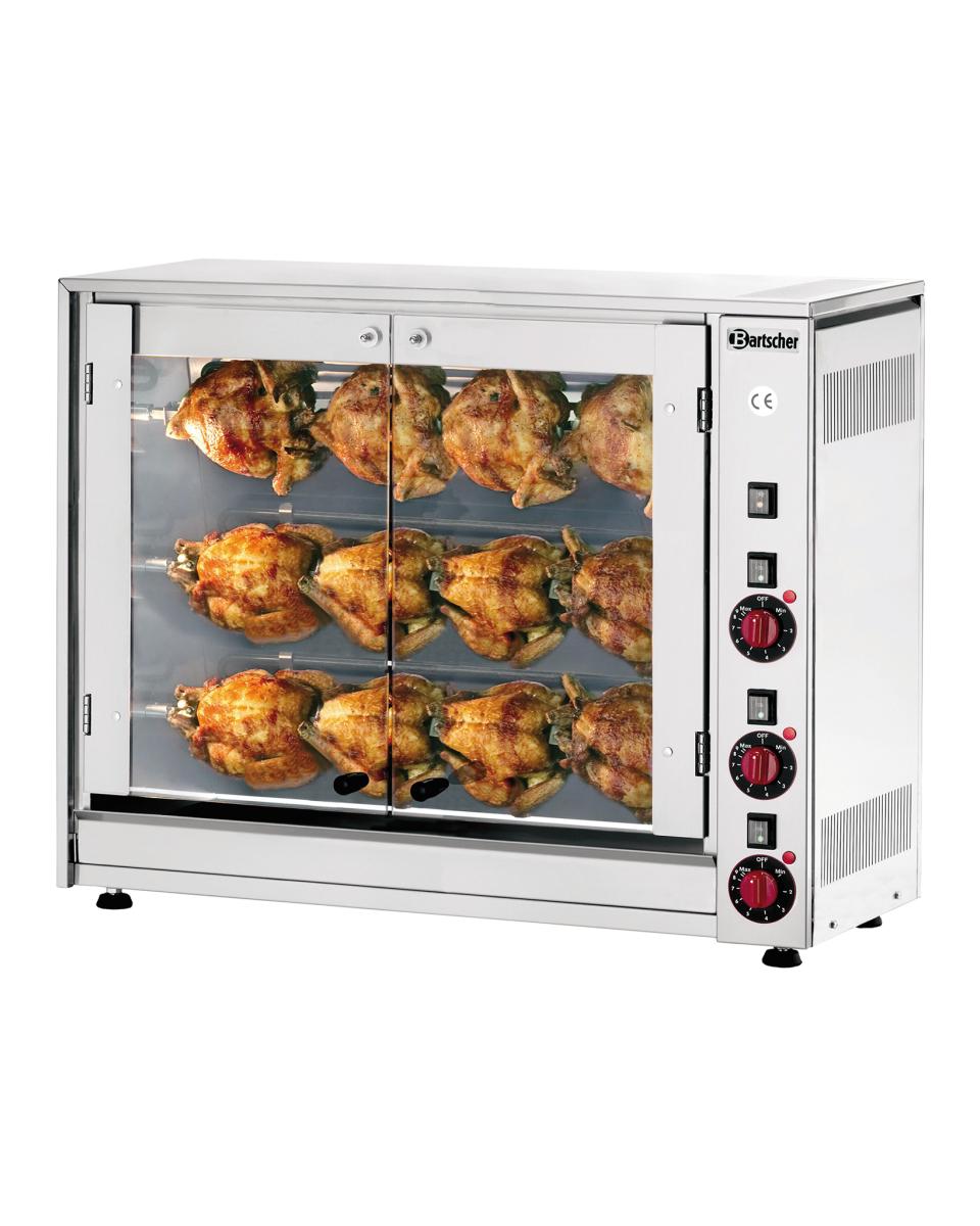 Grill poulet - Electrique - 12 poulets - 400V - Bartscher - 215037