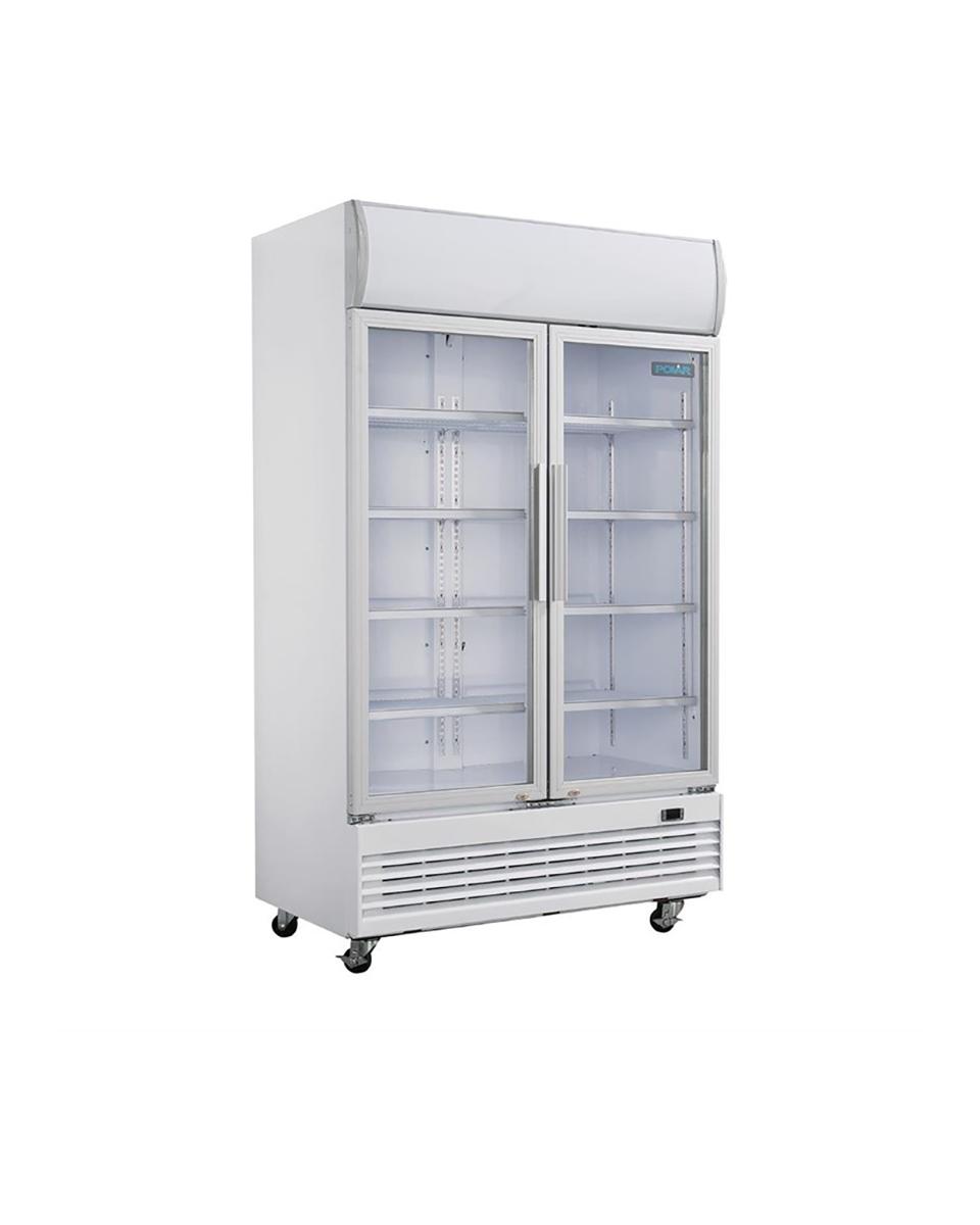 Réfrigérateur porte vitrée - 950 Litres - H 203,6 x 120 x 73 CM - 500 W - 220-240 V - Polar - GE580