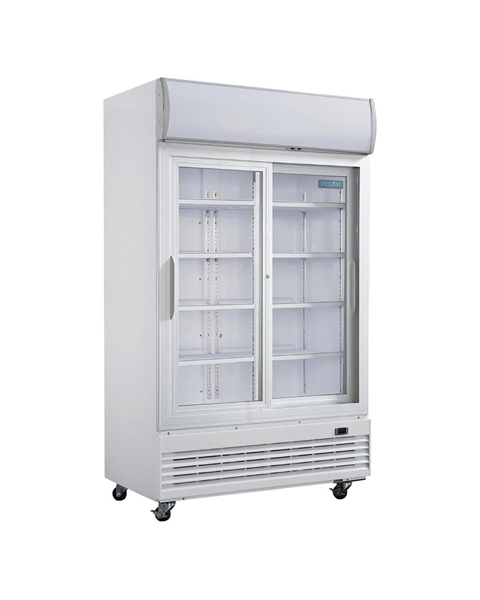 Réfrigérateur porte vitrée - 950 Litres - H 203,6 x 120 x 73 CM - 500 W - 220-240 V - Polar - GE581
