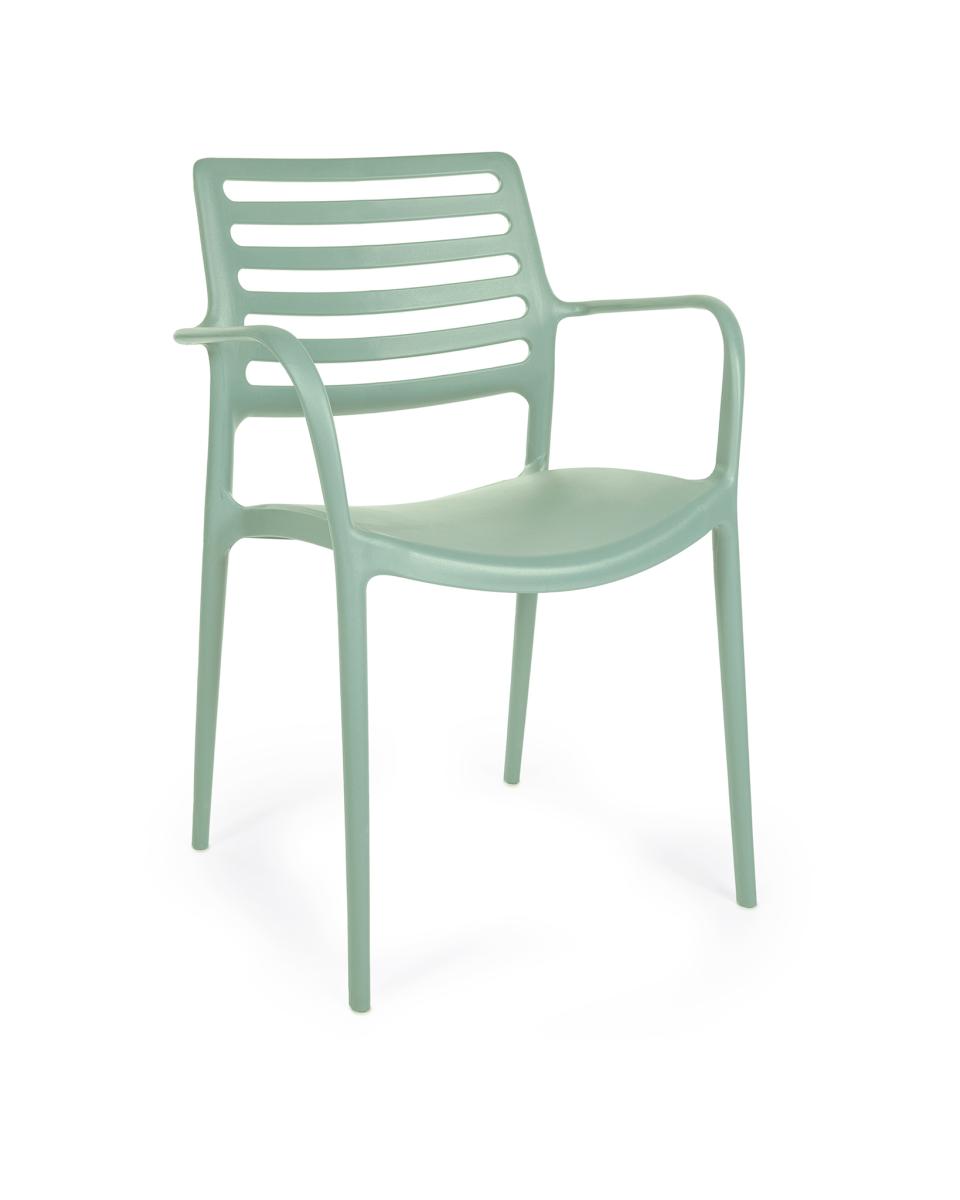 Chaise de patio - Louise - Vert - Plastique - Promoline