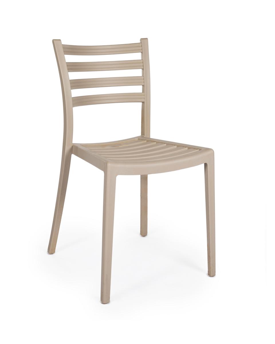 Chaise de terrasse - Soleil - H 82 x 41 x 42 CM - Plastique - Taupe - Promoline
