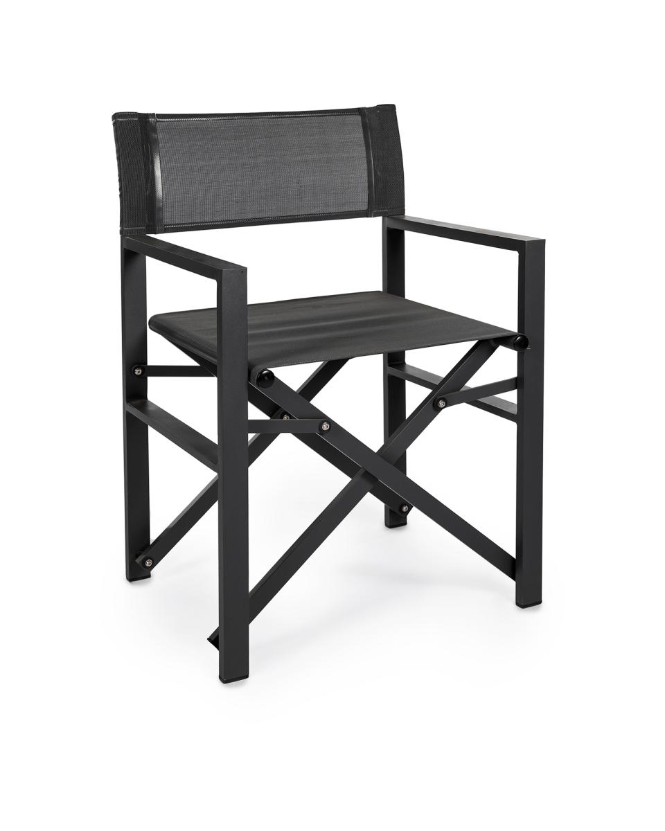 Chaise de terrasse - Max - Noir - Aluminium - Promoline
