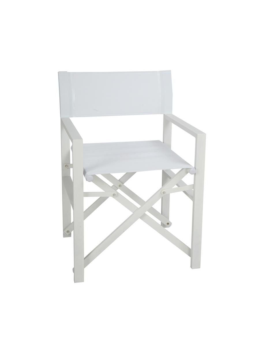 Chaise de terrasse - Max - Blanc - Aluminium - Promoline