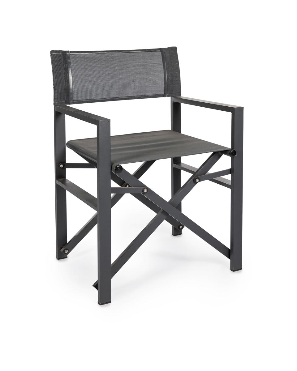 Chaise de terrasse - Max - Gris - Aluminium - Promoline
