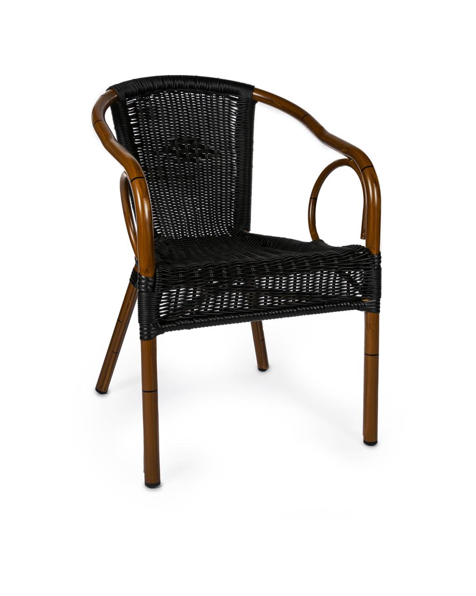 Chaise de terrasse - Corino - Noir - Promoline