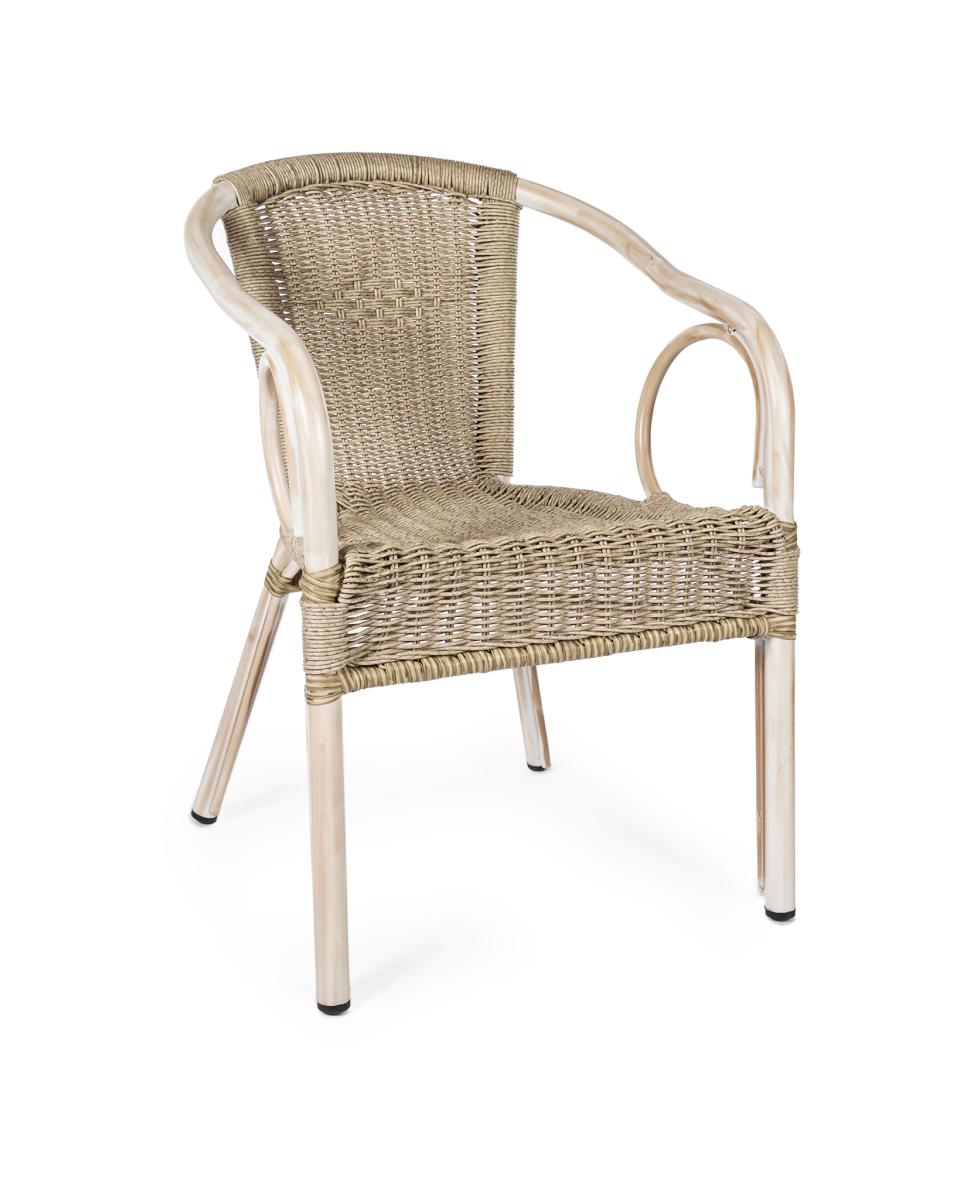Chaise de terrasse - Corino - Gris - Promoline