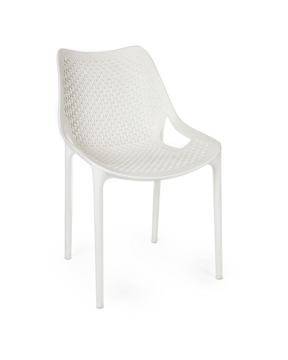 Chaise de terrasse - Bea - Blanc - Plastique - Promoline