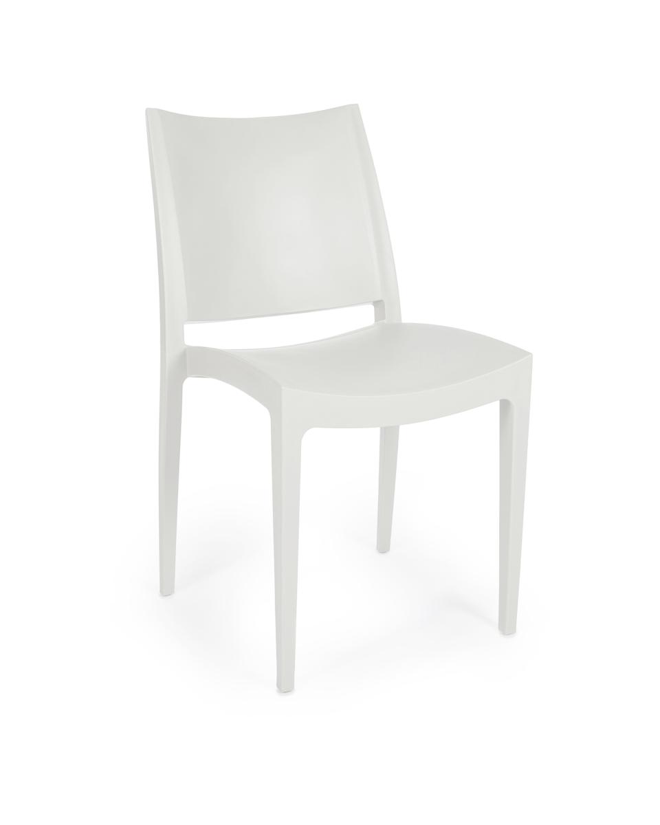 Chaise de terrasse - Lotus - Blanc - Plastique - Promoline