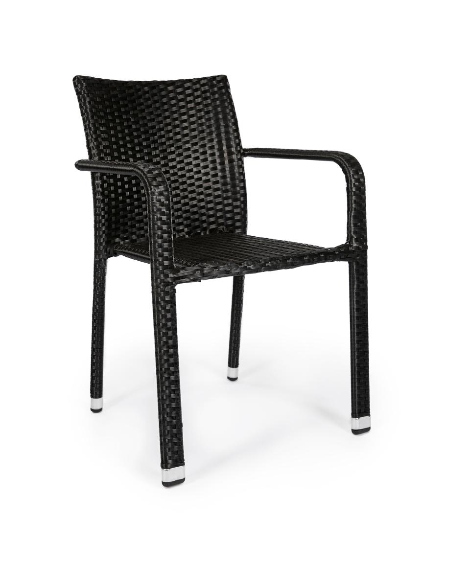 Chaise de patio - Lincoln - Noir - Promoline