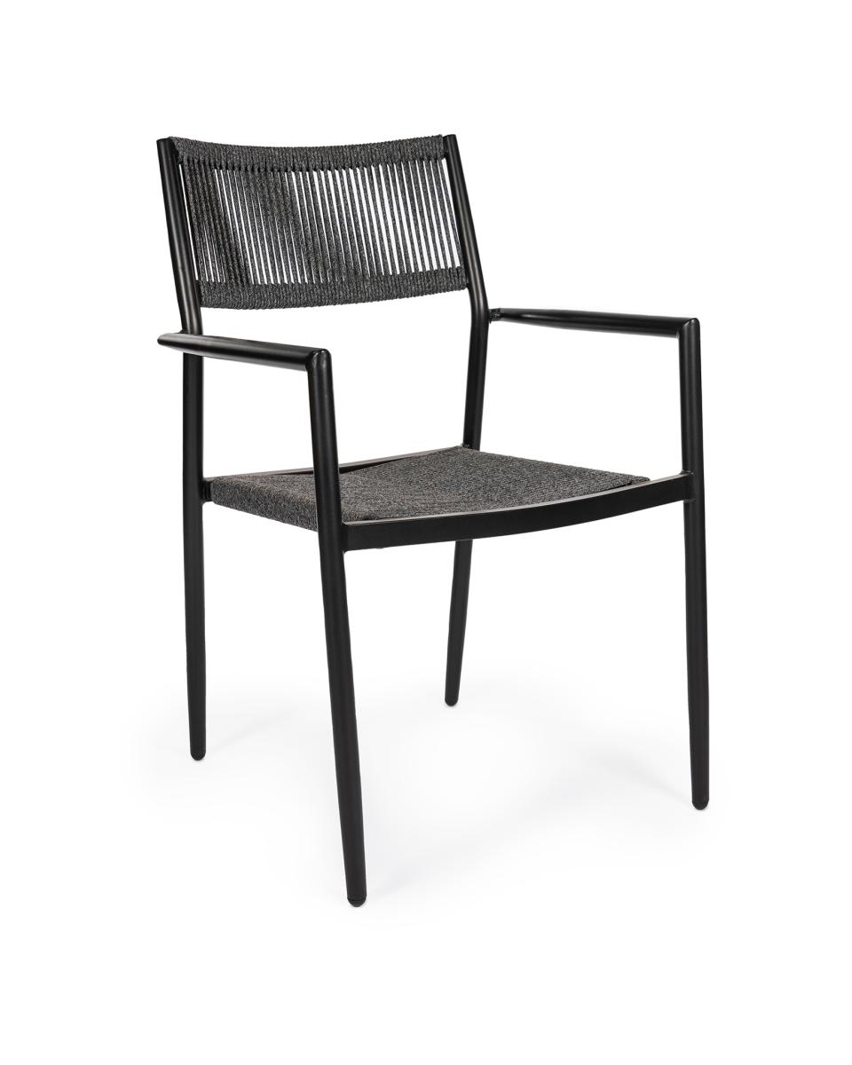 Chaise de terrasse - Tropez - Noir - Promoline