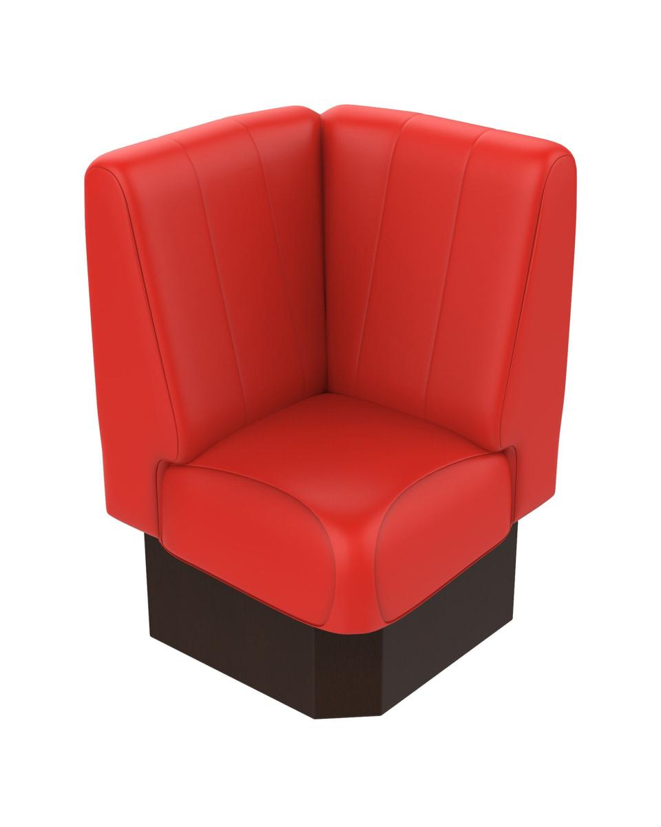 Canapé d'angle - Bistro - Rouge - 60 x 60 cm - Promoline