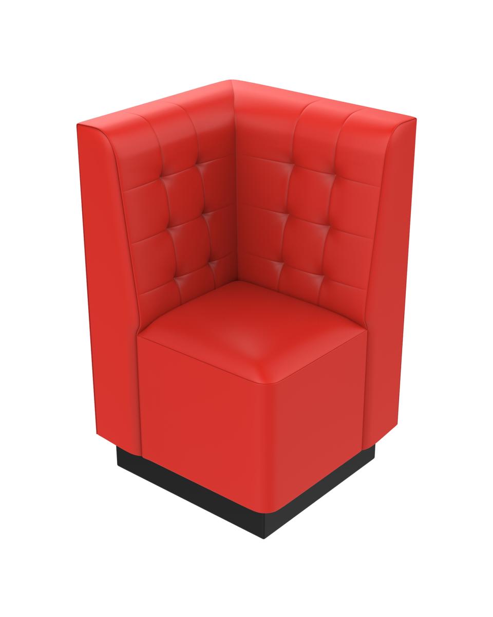 Canapé d'angle - Amsterdam - 65 x 65 cm - Rouge - Promoline