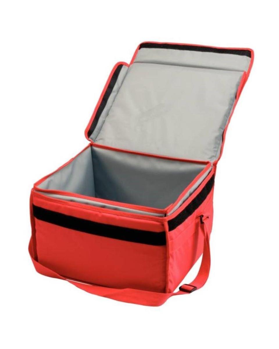 Sac Transport Alimentaire - 42 x 35 x 25 CM - Polyester - Rouge - Promoline