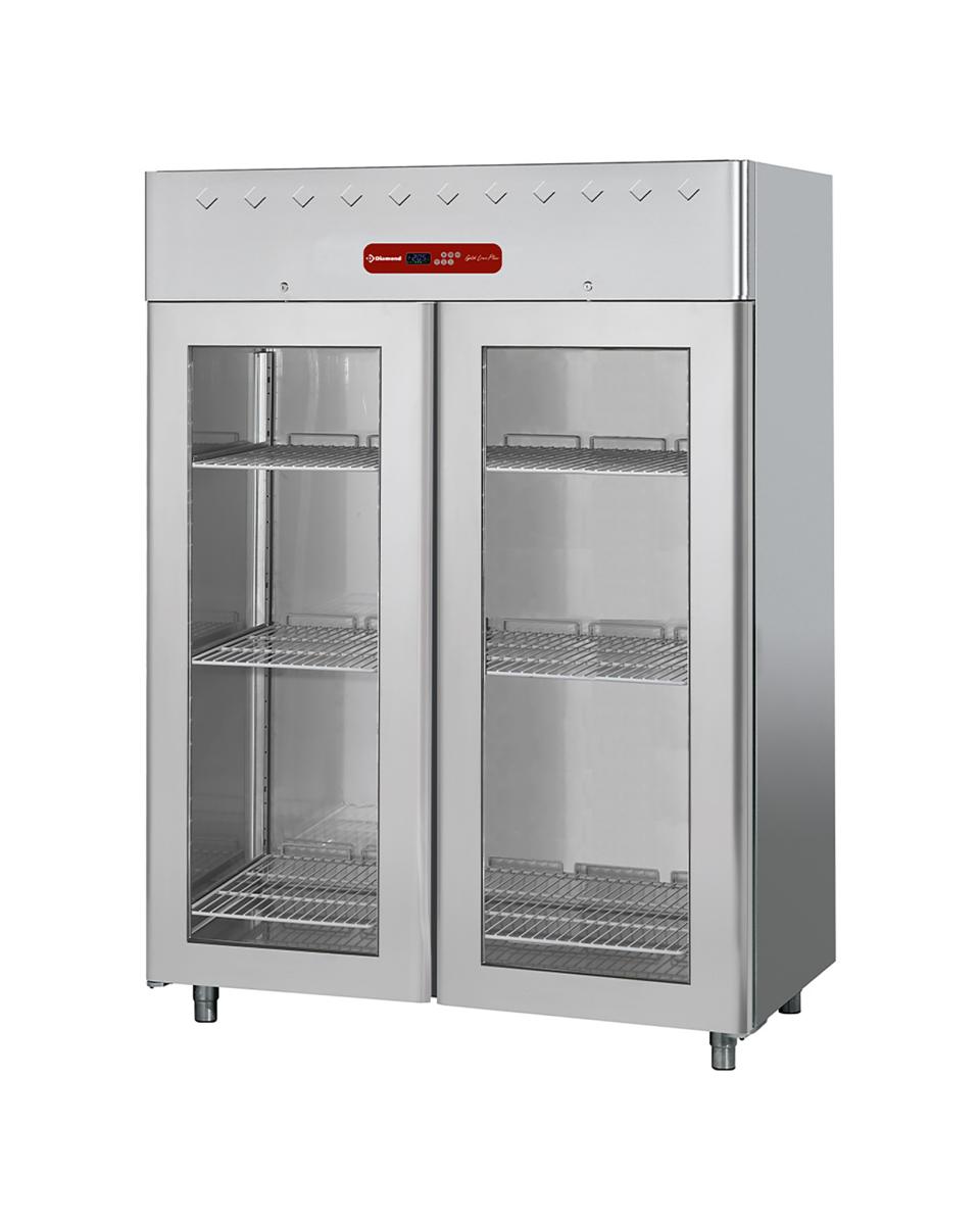 Réfrigérateur traiteur - 1400 Litre - 2 Portes vitrées - 2/1 GN - H 202,5 x 154 x 82 CM