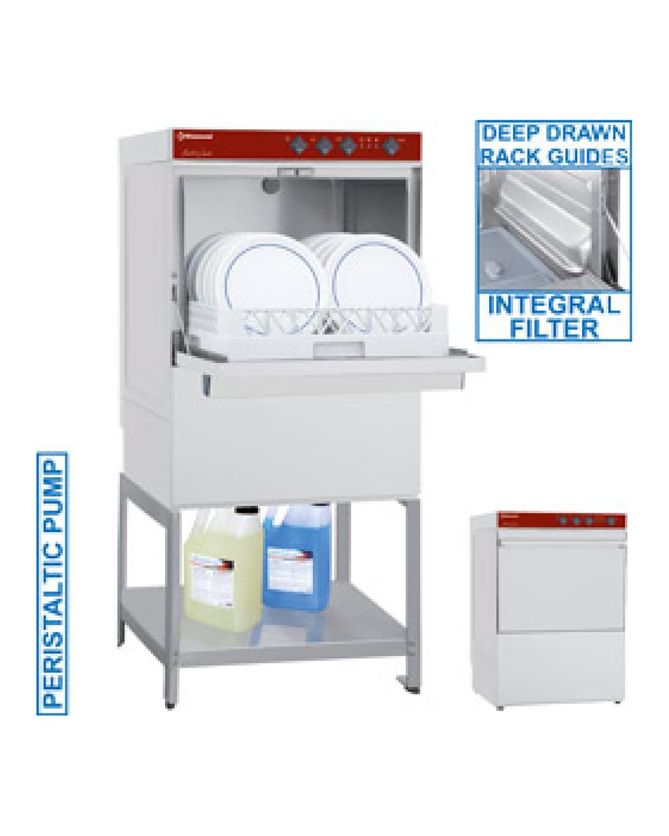 Lave-vaisselle CHR - Panier 50 x 50 CM - 230V - Fond ouvert - Diamant - DC502/6M_BD/F-S