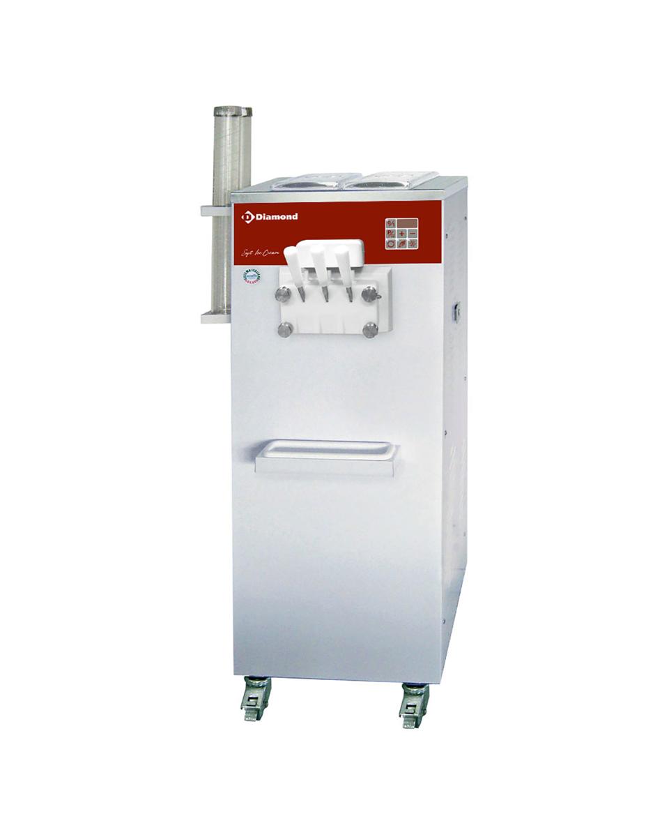 Machine à glace molle - 2 saveurs - 22,5 KG/h - 400V - Condenseur à air - Diamant - DST/2-27AG